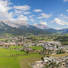 Panoramaaufnahmen &uuml;ber Saalfelden Leogang (Biberg)